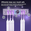 Electric Toothbrush Holder and Cleaner Auto Cleaning and Drying Toothbrushs in Circle Wall Mounted for Bathroom Accessory Auto Open/Close Cover Rechargeable Home Gadgets by CozyNest Decor