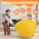 2FT Bean Bag Chair, Comfy Bean Bag Chairs with Memory Foam Filled, Fluffy Beanbag Sofa with Dutch Velvet Cover, Teardrop BeanBag Chairs for Living Room, Playroom - Lemon by TinyTreasures Baby Boutique