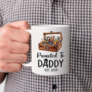 Customized Promoted To Daddy Ceramic Coffee Mug Gift For Daddy Grandpa Father EST 2026, Personalized Dad Accent Mug With Name & Year, First Time Dad White Coffee Cup, Future Papa Travel Mug 11Oz 15Oz by TinyTreasures Baby Boutique