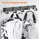 Femuar Laundry Bag Backpack Durable Laundry Bag with Shoulder Straps and Mesh Pockets Portable Laundry Dirty Clothes Hamper Bag for College Dorm (Cow Print) by CozyNest Decor