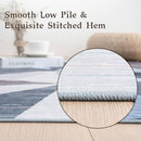 HOMFINE Washable Modern Area Rug - Geometric Style 6x9 Rugs for Living Room, Bedroom, Machine Washable Rug Soft Non Slip Non Shedding Area Rug - Blue, 6'x9' by TinyTreasures Baby Boutique
