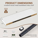 Heimlove 32 Inch Floating Shelves for Wall,White 9.3" Deep Floating Shelf Set of 2,Wall Mounted Shelves for Bathroom Bedroom Living Room Kitchen Office,Shelf for Books Storage Room,Home Decor by CozyNest Decor