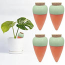 Plant Watering Globes - Olla Terracotta Watering Spikes - Hold 16 Ounces - Olla Water System for Plants - Self Water Method - Slow Releaese Drip Irrigation Terracotta Stakes by GreenHaven Gardens