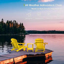 GREENVINES Adirondack-Ottoman | HDPE Plastic | Outdoor Footrest | All Weather | Foot Rest | Foot Stool | Yellow | for Adirondack Chair | for Patio Backyard Pool by CozyNest Decor