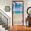 3D Door Stickers Murals - Landscape - Peel and Stick - Waterproof & Washable - Matt Finish - 34.6" x 78.7" - White - Door & Wall by GreenHaven Gardens