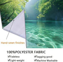 BSFHH Nature Tapestry Forest Tree Sea Cave Wall Hanging, Stream Through Rainforest Landscape Wall Art Tapestry for Bedroom Living room (Lake View, 90"×70", Unframed) by CozyNest Decor