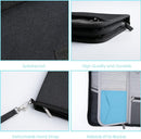 Real Leather Wallet RFID Family Passport Holder Waterproof Travel Essentials (All Black) by TinyTreasures Baby Boutique