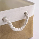 Storage Basket Fabric Sturdy Canvas Storage Bins Organizer with Handles for Clothes and Storage Foldable Storage Boxes Cubes by CozyNest Decor