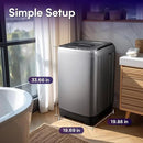 Portable Washing Machines 17.8LBS Full Automatic Clothes Washer and Spinner Combo with 10 Programs and 8 Water Levels, Compact Laundry Wash Spin Dryer for Apartment RV Dorm Home, Grey by CozyNest Decor