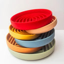 The Slowdown Bowl Silicone Slow Feeder for Dogs & Puppies, Slow Eating, Modern Lick Mat Design, Reduces Gulping, Fits 2 Cups 7.5” Across x 1.5” Tall, Mealtime Challenge, Medium-Cherry by CozyNest Decor