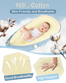 Baby Lounger - Infant Lounger for Newborn 0-25 Months, Waterproof Inner Cover and Pure Cotton Breathable Baby Nest Cover, Newborn Lounger for Baby Boys&Girls, Portable Baby Bed for Home and Travel by TinyTreasures Baby Boutique