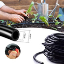 Drip Irrigation Tubing 100 Feet 1/4 drip Irrigation Drip Line Irrigation Hose with 5 Pcs 4/7 Drip Irrigation Tees, 15 Pcs 4/7 Straight, Drip Irrigation Kit (100FT) by GreenHaven Gardens