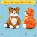 Crochet Kit for Beginners, 2PCS Cat Crochet Animal Kit with Step-by-Step Video Tutorials, Beginner Crochet Kit for Adults, Crochet Starter Kit for Kids, Learn to Crochet, Stuffed Animal Knitting Kit by TinyTreasures Baby Boutique