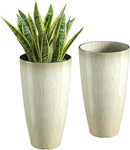 QCQHDU 21 inch Tall Planters for Indoor & Outdoor Plants, 2 Pack Sturdy Plant-Flower-Tree Pots for Front Porch Patio Deck Living Room Decor by GreenHaven Gardens
