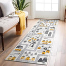 Rugshop Kids Play Road Rug for Playroom,Kidsoom,Nursery Room Interactive Cityscape for Cars and Toys Indoor Soft Runner Rug 2'x7' Cream by CozyNest Decor