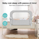 Baby Bed Rail Guard for Toddlers - 35.1" Toddler Bed Side Rails for Crib, Twin, Full, Queen Bunk Size Bed Swing Down Bedrail Extral Tall Child Safety Side Railing Guards for Kids by TinyTreasures Baby Boutique