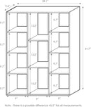 Furinno Luder Bookcase / Book / Storage , 11-Cube, White/Light Blue by TinyTreasures Baby Boutique