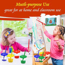 Kids Painting Set, Washable Paint for Kids with Paint Cups, Toddler Paintbrushes, Non Toxic Washable Finger Paints 2 Ounce Each, Toddler Painting Supplies by TinyTreasures Baby Boutique