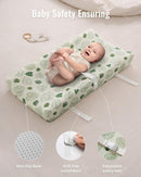 Blissful Diary Muslin Baby Changing Pad with Waterproof Lining Foam, Diaper Changing Table Pad with Cover for Dressers (Monstera, Rectangular) by TinyTreasures Baby Boutique