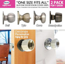 Enjoy Cover - 2 Pack Silicone Door knob Grips Maximum Grip Nonslip Arthritis & Senior Living Aids Grippy Easy Open Fits All Door Knob Universal Size Decorative (White) by TinyTreasures Baby Boutique