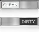Dishwasher Clean Dirty Sign-Dishwasher Magnet Stainless Steel Clean Dirty Sign for Kitchen Organization Farmhouse Dishwasher Slide Indicator, Optional Adhesive Stickers by TinyTreasures Baby Boutique