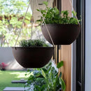 LA JOLIE MUSE Large Hanging Planters - 13 Inch Flower Pots Outdoor Indoor, Hanging Garden Planters Set of 2, New Iron Color by CozyNest Decor