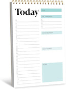 To Do List Notepad, Daily Planner Notebook with 52 Tear-off Sheets, Undated Writing Organizer for Daily Tasks and Goal, Coiled Task Track Checklist Productivity Pad for Office, Classroom, Home, School by TinyTreasures Baby Boutique