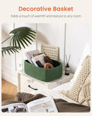 Small Woven Basket, 13.5 x 9.5 x 5 Inches, Storage Basket for Organizing, Cute Small Rope Shelf Closet Cube Storage Bins Baskets for Shelves, Dog Toy Gift Baskets Empty, 3 Pack, Green by TinyTreasures Baby Boutique
