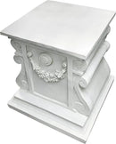 Design Toscano Lion of Florence Sentinel Statue (13 Inches Wide, 21 Inches Deep, 28 Inches High) and Classic Statuary Garden Plinth Base Riser, Large (15 Inches Wide,14 Inches Deep,15 Inches High) by CozyNest Decor