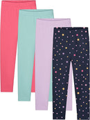 Resinta 4 Packs Toddler and Baby Girls Cotton Leggings Full Length Pants Stretchy Soft Tights Pants for Kids by TinyTreasures Baby Boutique