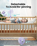 Gaiatop Mini Electric Fan with 360 Rotation, 5.5mm Gaps, Rechargeable Battery, 3 Speeds, Purple by TinyTreasures Baby Boutique