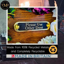 Please Use Other Door Brass Door Sign. Traditional Style Home Décor Wall Plaque Handmade By The Metal Foundry UK. by CozyNest Decor