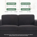Ottoman Sofa, Modern Comfortable Ottoman with Storage Space for Living Room Apartment Lounge Sofa, Black Bouclé by CozyNest Decor
