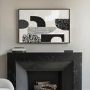 Framed Black and White Abstract Wall Art, Modern Minimalist Canvas Prints Paintings Artwork for Walls, Geometric Pictures for Living Room Dining Room Bedroom Office Bathroom Wall Decor 24x36 In by CozyNest Decor