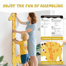 Personalized Name Growth Chart for Kids, Giraffe Height Chart for Boy Girls, Measuring Board for Kids Height, Patchwork Wooden Height Chart Measuring Board, Nursery Growth Chart Ruler by CozyNest Decor