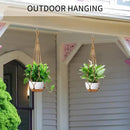 35 Inch Macrame Plant Hanger - Fits 4-13 Inch Pots, Supports Up to 22lbs, Sturdy Hanging Planter Holder for Indoor Outdoor, Boho Home Decor, 2 Pack, Brown (POTS NOT Included) by GreenHaven Gardens