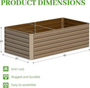 6x3x2 ft Raised Garden Bed, Large Metal Planter Raised Beds, Planters for Outdoor Plants for Vegetables, Flowers, Herbs, Fruits, and Succulents.(4 Pcs) by CozyNest Decor