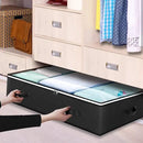 6 Pack Under Bed Storage Containers Organizer, Large Capacity Underbed Clothes Storage Bins, Bedroom Organization and Storage, Foldable Storage Bags for Clothes Pillow Blankets Bedding by CozyNest Decor