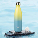 Insulated Water Bottles,25 oz Double Wall Stainless Steel Vacumm Metal Flask for Sports Travel,Sandy Beach by CozyNest Decor