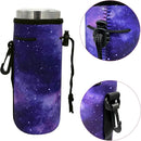 Neoprene Sleeve, Portable Insulator Bottle Cover with Drawstring for 18-20 Oz Water Bottle (Purple) by TinyTreasures Baby Boutique