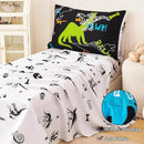 PERFEMET Twin Kids Bedding Sets 4-Piece Cartoon Dinosaur Boys Comforter with Sheets Ultra Soft Reversible Colorful Animal Children Bed in a Bag Set(Dinosaur, Twin) by TinyTreasures Baby Boutique