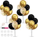 TONIFUL 4 Set Black Gold Balloon Centerpieces for Table,Balloon Stand Kit for Black Gold Party Decor 40th 50th 60th 70th Birthday Decorations Halloween Anniversary Graduation Decorations 2025 by TinyTreasures Baby Boutique