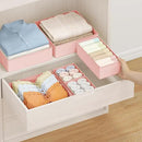 DIMJ Drawer Organizer Clothes 24Pack - Foldable Baby Organizers and Storage & Dresser Organizer for Bedroom, Closet - Nursery Organization Dresser Dividers for underwear, Sock,Bra, Belt, Tie, Pink by CozyNest Decor