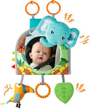Car Seat Toy, Baby Car Mirror for Rear Facing, Travel Baby Activity Center with Hanging Engaging Toys for Infants Babies 0-6-12-18 Months Boy Girl by TinyTreasures Baby Boutique