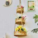 KINGWILLOW 3 Tier Hanging Fruit Basket, Handmade Natural Water Hyacinth Wall Vegetable Storage Baskets, Space Saver for Kitchen Organizing Plant Holder by CozyNest Decor