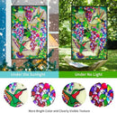 VEWOGARDEN Hummingbird Stained Glass Window Hangings 10" W x 15" H Bird Suncatcher Panel with Chain Windows Hanging Decor Ornament Gift by GreenHaven Gardens