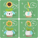 RoseFlower Crochet Kit for Beginners, 4 Pack Potted Plants Crochets Starter Kits with Step-by-Step Video Tutorials, DIY Craft Knitting Crochet Animals Set for Kids Adult by TinyTreasures Baby Boutique