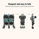 Dream On Me Volgo Twin Umbrella Stroller in Mint, Lightweight Double Stroller for Infant & Toddler, Compact Easy Fold, Large Storage Basket, Large and Adjustable Canopy by TinyTreasures Baby Boutique