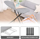 APEXCHASER Full Size Ironing Board with Iron Rest, Lightweight Iron Board with Height Adjustable, Extra Thick Heat-Resistant Cover with Padding, Heavy-Duty Sturdy Metal Legs, 43x13 Grey by CozyNest Decor