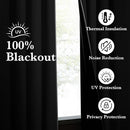 NICETOWN 100% Blackout Curtains 96 inches Long, Grommet Portable Blackout Travel Window Treatment Thermal Curtains Energy Saving for Bedroom/Home Theater, Off White W52 x L96, 2 Panels by TinyTreasures Baby Boutique